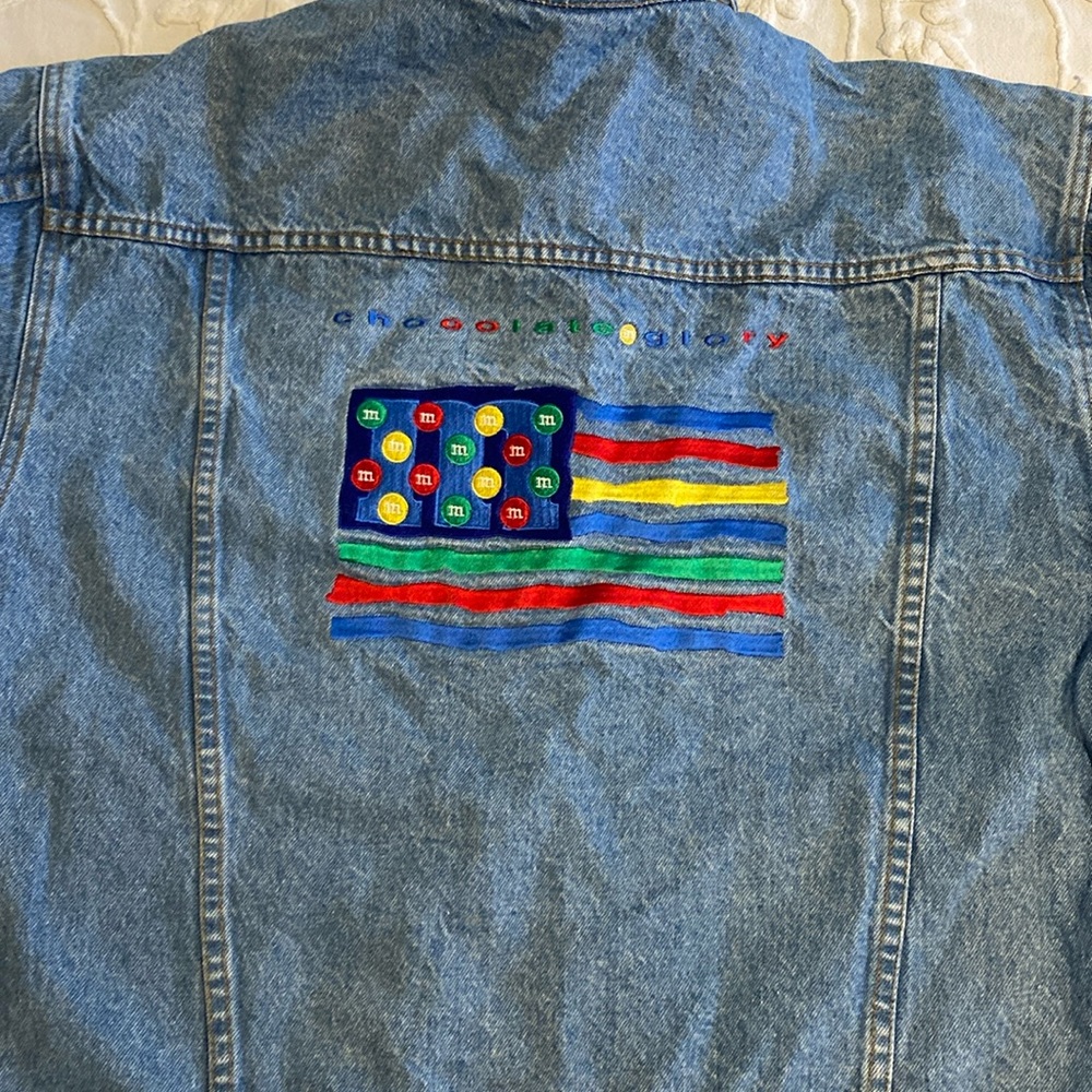 M&M American flag jean jacket